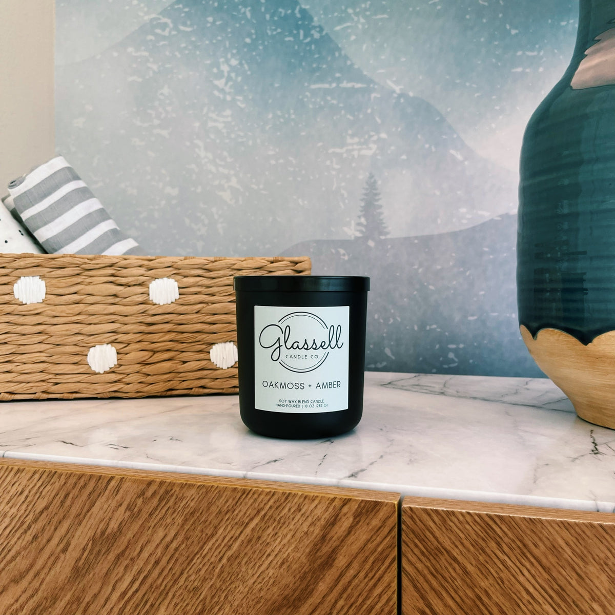 Oakmoss + Amber Candle | Glassell Candle Co.